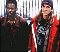 'DOGMA'TIC PAIR Chris Rock as the 13th apostle, Rufus, with Jason Mewes' prophet